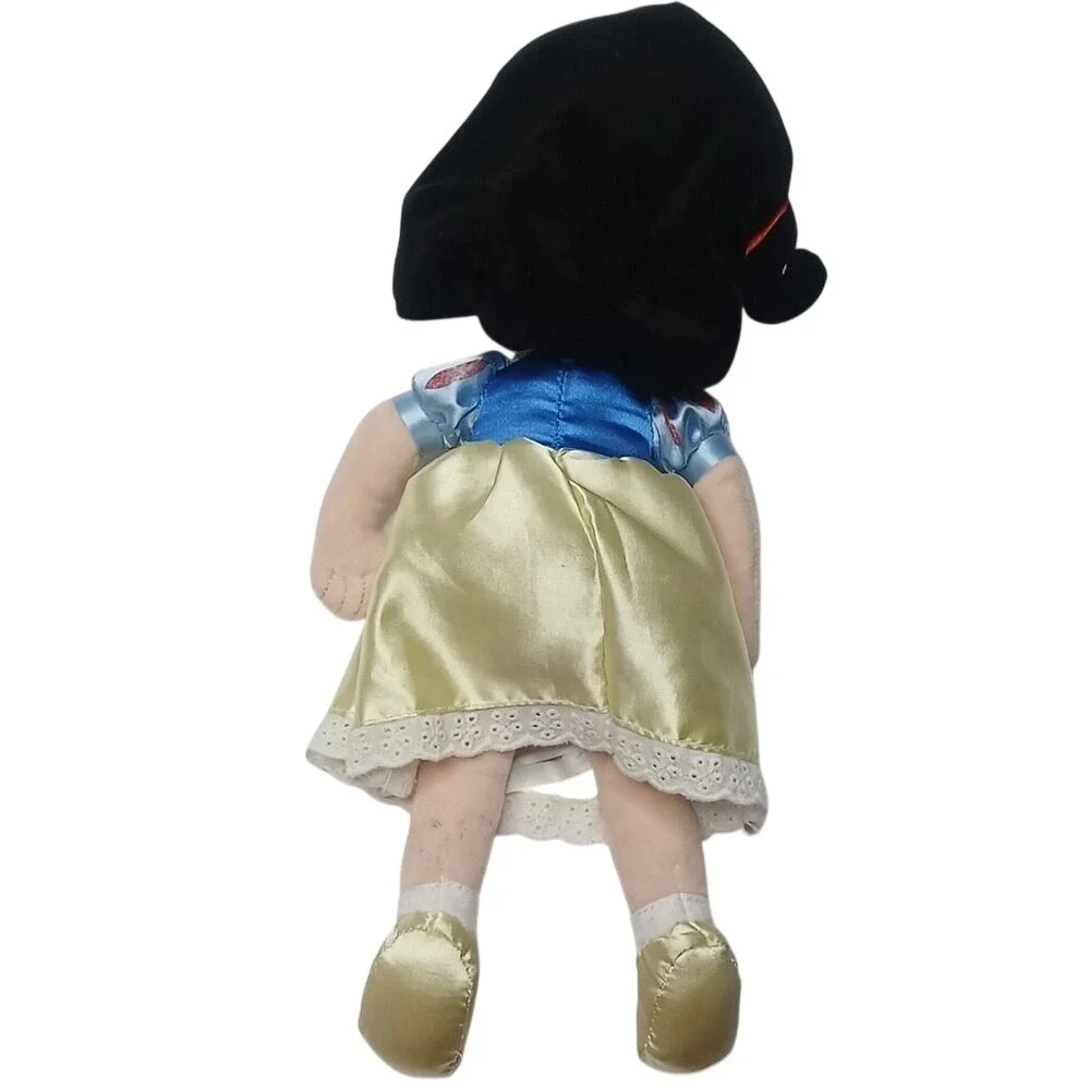 Disney Plush Doll Kids Small Yellow Blue Snow White Princess Satin Dress‎ Bow